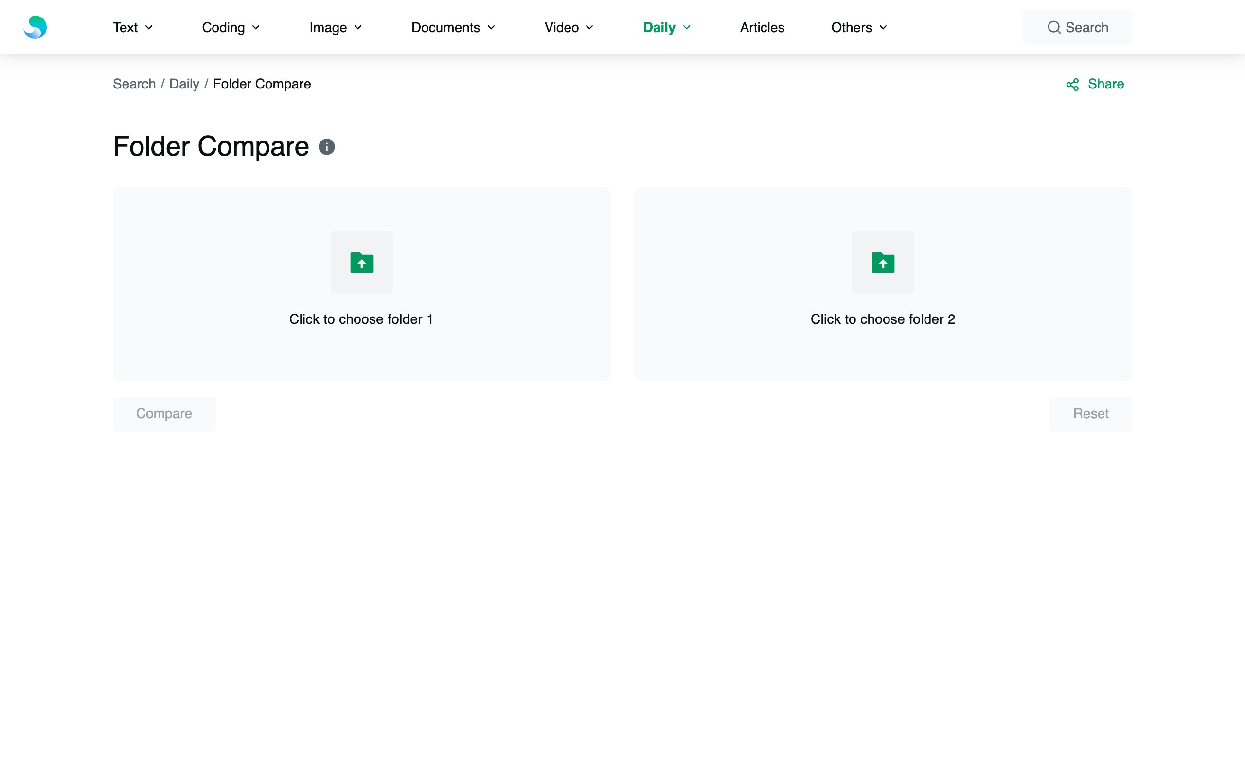 Folder Compare: Diff two local folders side by side